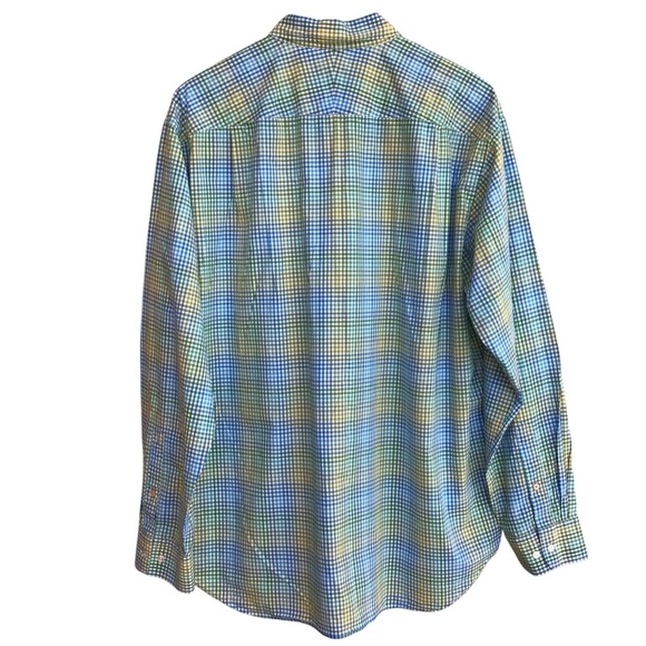 J McLaughlin Green Blue Plaid Cotton Button Down Long Sleeve Shirt Size …New - Picture 6 of 9